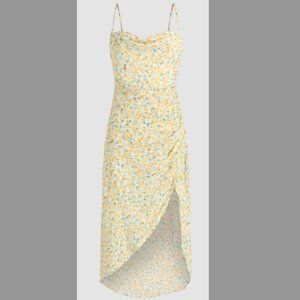 Ditsy Floral Slit Midi Dress NWT (S)